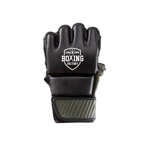 Gants MMA demi-doigt de haute qualité en gros logo personnalisé en cuir et PU professionnel pour l'entraînement au combat et la boxe - Product Image 2