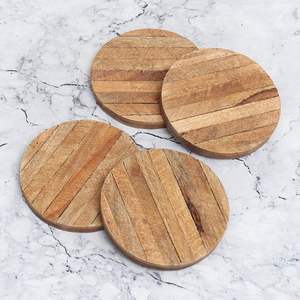 Juego de posavasos de té de 18 juegos de madera | Taza de té para mesa de comedor para ollas calientes | Posavasos bonitos | Comedor - Product Image 4