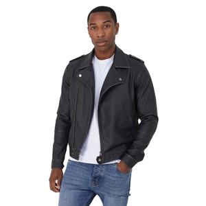เสื้อแจ็คเก็ตมอเตอร์ไซค์หนังวัวคุณภาพสูงสำหรับผู้ชาย ระบายอากาศได้ดี เป็นมิตรกับสิ่งแวดล้อม สไตล์ไฮสตรีท บริการ OEM จากซัพพลายเออร์ในปากีสถาน - Product Image 1