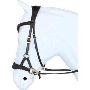 Cheval équestre professionnel équin sidepull bride avec rembourrage coloré-Noir/Rouge Taille mixte - Product Image 5