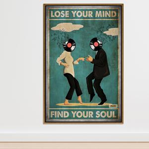 หลงทางชีวิต ค้นหาจิตวิญญาณของคุณ - งานศิลปะพิมพ์บนผ้าใบ กรอบสีทอง - Product Image 1