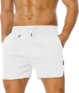 Conjunto Deportivo de 2 Piezas para Hombre, Pantalones Cortos y Camiseta Deportiva de Poliéster, Color Sólido, para Gimnasio, Venta al Por Mayor de Fábrica OEM, Nuevo Modelo 2025 - Product Image 4