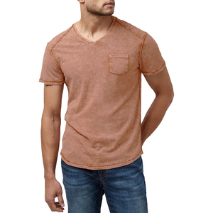 Camisetas de algodón lavado con ácido de alta calidad para hombre, superventas, camiseta lavada con ácido personalizada en blanco al por mayor, camiseta lavada con ácido de la más alta calidad para hombre - Product Image 1