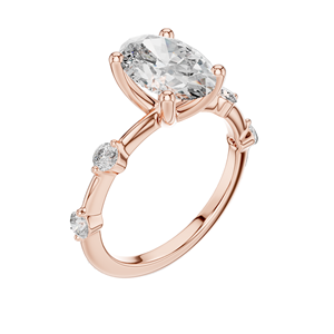 แหวนเพชรทรงรี 2.24 กะรัต เพชรเพาะเลี้ยงสำหรับผู้หญิง VVS-VS EF CVD เพชร 18KT, 14KT, 10KT ทอง และ 925 เงิน มอยส์ซาไนต์ - Product Image 2
