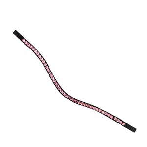Ensemble de tapis de selle rose pailleté avec protège-tibias, bonnet d'oreilles et frontale - Product Image 3