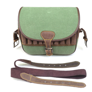 Bolsa de Cartuchos Personalizada de Gran Capacidad, Secado Rápido, Ligera y Duradera, para Caza y Tiro, de Cuero y Lona, con Capacidad para 120 Cartuchos - Product Image 1