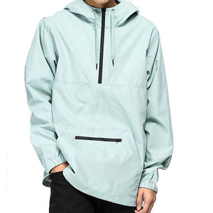 Veste coupe-vent légère imperméable anti-UV à capuche pour homme, logo personnalisé sur le devant, couleur personnalisable pour les sports de plein air, les voyages, coupe ample, OEM - Product Image 5