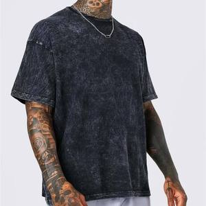 2025 nuevo diseño de Camiseta con estampado personalizado 100% algodón en blanco Vintage Camiseta de manga corta para hombre de gran tamaño lavado ácido camisetas con bolsillos - Product Image 6