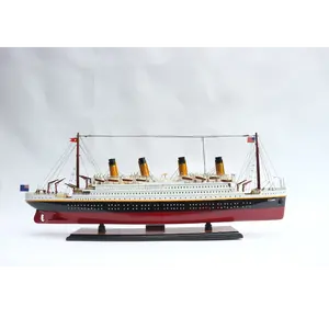 HANDICRAFT TITANIC PAINTED 80CM <b>LENGTH</b> - READY ASSEMBLED CRUISE SHIP MODEL for HOME DECORATION - Product Image 1
