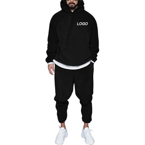 Ensemble de survêtement 100% coton pour homme avec sweat à capuche et bas de jogging pour l'entraînement d'hiver et les voyages - Product Image 4