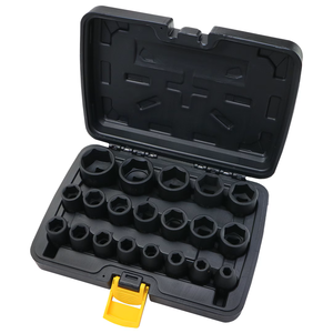 Jeu de douilles à choc pneumatiques 20 pièces 1/2 pouce Cr-V 8-32 mm OEM Garantie 3 ans Fabriqué à Taïwan - Product Image 1