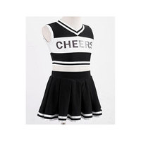 Uniformes de cheerleading imprimés pour filles noires et blanches |   Service OEM personnalisé de haute qualité pour la vente en gros en gros de marques sur mesure, pour équipes et écoles