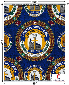 Custom African Wax Print Fabric Manufacturer Church Anniversary Convention Uniform Celebration Textile Supplier OEM ODM - Product Image 3