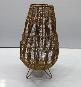 Soporte de candelita individual, forma de cilindro dorado, linterna colgante de luz de cera para Navidad, decoración del hogar, sala de estar, Día de San Valentín - Product Image 2