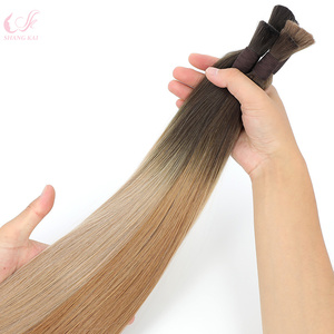 Diseño de Logotipo Gratuito, Gran Stock, Cabello Humano Virgen Remy Kinky a Granel para Salón Profesional, 100g, Doble Mecanizado - Product Image 3