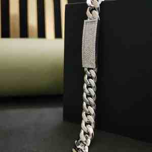 Pulsera Moderna de Hip Hop para Mujer, Plata de Ley 925, Diamante Cultivado en Laboratorio de 2.5CT, Corte Brillante, Plateado, Certificado IGI, DOPE - Product Image 3