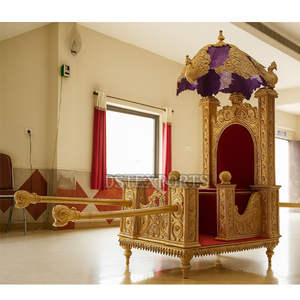 Best Modern Customizable Wedding Bridal Maharani <b>Doli</b> UK Dazzling Indian Bride Royal Entry Wooden Palanquin for Weddings - Product Image 1