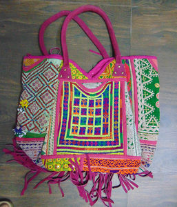 Bolsa étnica de algodón bohemio de gran capacidad, duradera, colores vibrantes, cierre de cremallera, personalizable, uso al aire libre, grandes eventos culturales - Product Image 2