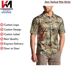 Polo deportivo de Paintball para hombre, camisa de Golf de rendimiento táctico de manga corta, ropa deportiva ligera y transpirable para exteriores - Product Image 2