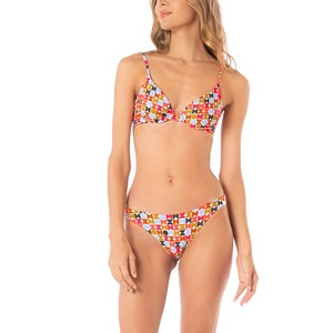 2026 Ensemble de maillot de bain une pièce string micro triangle pour femmes, style brésilien, sexy, personnalisé, motif Gingham Slingshot, tendance plage - Product Image 3