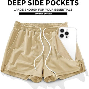 Shorts en mesh confortables, tissu doux, coupe décontractée, conçus pour l'entraînement, la course à pied, le sport et un style de vie actif. - Product Image 3