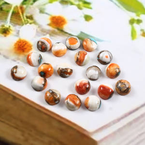 10MM AAA naturel huître épineuse cuivre Turquoise rond dos plat Cabochon calibré pierres précieuses en vrac fabrication de bijoux en gros Lot - Product Image 3