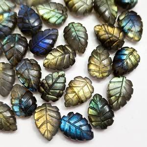 High Fire <b>Labradorite</b> Leaf Shape Gemstone, <b>Labradorite</b> Smooth Leaf Beads, Loose Hand Carved Leaf Bead, <b>Labradorite</b> Beads 14x10mm - Product Image 2