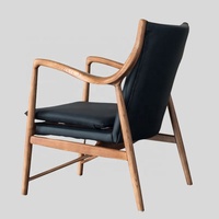 Chaise de restaurant confortable en teck moderne, écologique et durable, canapé pour meubles commerciaux, hôtels, cafés, salle à manger