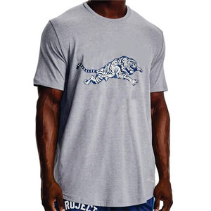 Haute qualité 100% coton col montant manches courtes coupe ample T-Shirt High Street Style 240 grammes impression personnalisable - Product Image 3