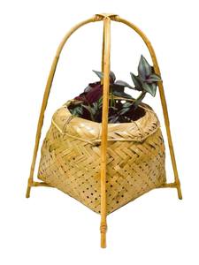 ตะกร้าหวายไม้ไผ่สานด้วยมือเป็นมิตรต่อสิ่งแวดล้อมของตกแต่งบ้านที่ทันสมัยสำหรับพืชในร่มหรูหราเป็นธรรมชาติ - Product Image 3