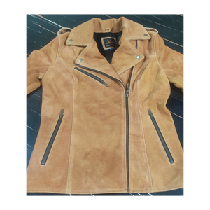 Vestes en cuir de mouton à col élégant de haute qualité Vestes OEM pour femmes Vente en gros Veste en daim véritable à la mode chaude - Product Image 1