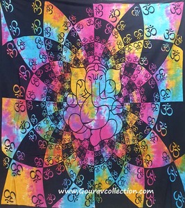 Tapisseries murales décoratives MULTI OM GANESH PRINT pour la maison et les cadeaux GC-TPDB-265. - Product Image 1