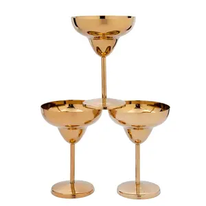 2024モダンで魅力的な外観とデザインの真ちゅう製ゴブレットワイングラス (ゴールデン仕上げ) レストランバーホテルワイングラス