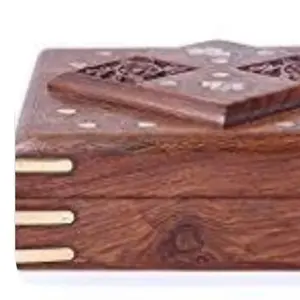 Hand-Crafted Acacia Wood Storage Box with Hinged Lid Varnished for Recipes and Keepsakes Accepts Custom Orders