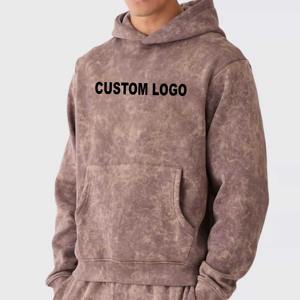 ชุดกีฬาผ้าฝ้ายเฮฟวี่เวทซักแบบมีฮู้ดสำหรับฤดูหนาวกางเกงวอร์มผ้าคอตตอนรุ่นขายดี100% ออกแบบได้ตามต้องการ - Product Image 2