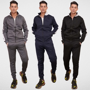 Chaqueta con cremallera completa de color personalizado para hombre, conjunto de chándal de gimnasio, Sudadera con capucha de algodón liso, superoferta de septiembre, dos piezas - Product Image 5