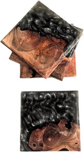 Wood <b>Epoxy</b> <b>Table</b> Coaster Durable and Stylish Mats & Pads for <b>Table</b> Protection Floral Design Low Price Coaster for Christmas - Product Image 3