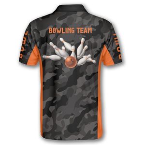 เสื้อเจอร์ซีย์โบว์ลิ่งแบบสั่งทำสำหรับผู้ชายผ้าควบคุมความชื้นและพิมพ์รายละเอียดการระเหิดสำหรับการสร้างแบรนด์ทีม - Product Image 3