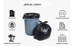 ถุงช้อปปิ้งพลาสติกซูเปอร์มาร์เก็ตพร้อมที่จับถุงขยะสำหรับบรรจุในโรงพยาบาลและเสื้อยืดสีดำขนาดใหญ่ - Product Image 5