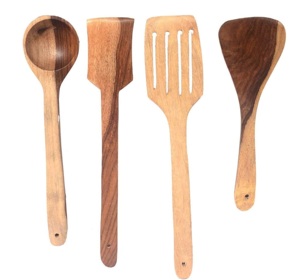 Cuillères et ustensiles en bois Serveurs à salade en bois de manguier Lot de 2 Serveurs à salade en bois SET DE 2 KETCHENWAR UNIQUE FAIT À LA MAIN - Product Image 3