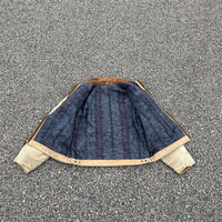 Chaqueta de Mezclilla Casual Vintage de Invierno para Hombre, Estilo Urbano, 100% Poliéster, Cuello Alto, Estilo Camionero, Ropa de Trabajo, Estampado para Exteriores