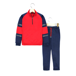 Traje de chándal personalizado bordado desgastado holgado con cremallera para correr Sudadera con capucha y pantalones de chándal conjunto chándal acampanado para hombres - Product Image 1