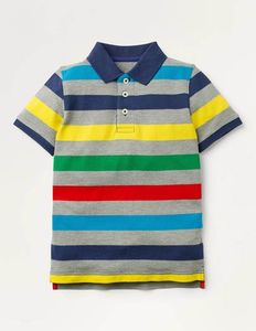 เสื้อโปโลลายทางสำหรับเด็กเสื้อโปโลพิมพ์ลายทางทำจากผ้าฝ้าย GSM 180ผ้าปิเก้ - Product Image 5