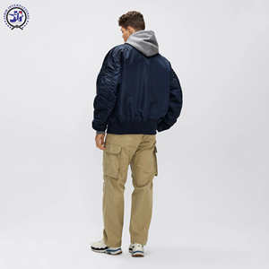 OEM ODM chaqueta bomber de hombre de peso ligero de alta calidad de talla grande 2024 logotipo personalizado impresión XXS cierre de cremallera abrigo de cuero al por mayor - Product Image 4