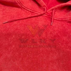 Sudadera con capucha de lavado ácido de invierno informal para hombre 2024 con diseño de tela de Color sólido Sudadera con capucha térmica de diseño personalizado - Product Image 3