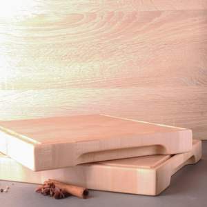 La mejor tabla de cortar rectangular de madera con mango 12mm de espesor Durable Apto para lavavajillas - Product Image 2