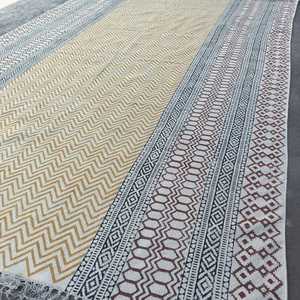 Rajasthani Pattern Designer Dhurries Hand Block Print 100% Coton Antidérapant Intérieur Extérieur Maison & Voiture Utilisation Tapis - Product Image 1