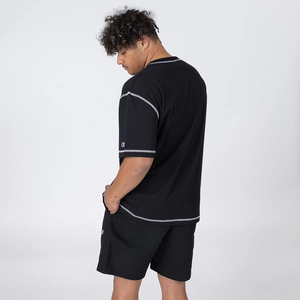 Ensemble de survêtement respirant unisexe en coton 100 % pour l'automne, ensemble 2 pièces streetwear antistatique avec taille élastique, designs OEM - Product Image 3