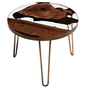 Top Tendance Nouveau Style En Bois Résine Top Table Forme Personnalisée Meubles De Maison Table Centrale Décorative - Product Image 5