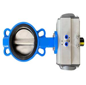 Válvula de Mariposa de Hierro Fundido de la Mejor Calidad C Way, Disco de Hierro SG, Actuador Neumático, Uso Industrial, 1 Año de Garantía para Suministro de Agua - Product Image 2